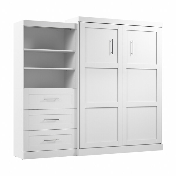 Queen Wall Bed Kit, White, 101"
